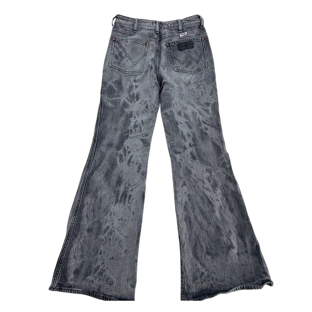 Wrangler Wanderer Flare Jeans W28 L32 Gray 99% Cotton 1% Elastane Made In Tunisi - Picture 3 of 8